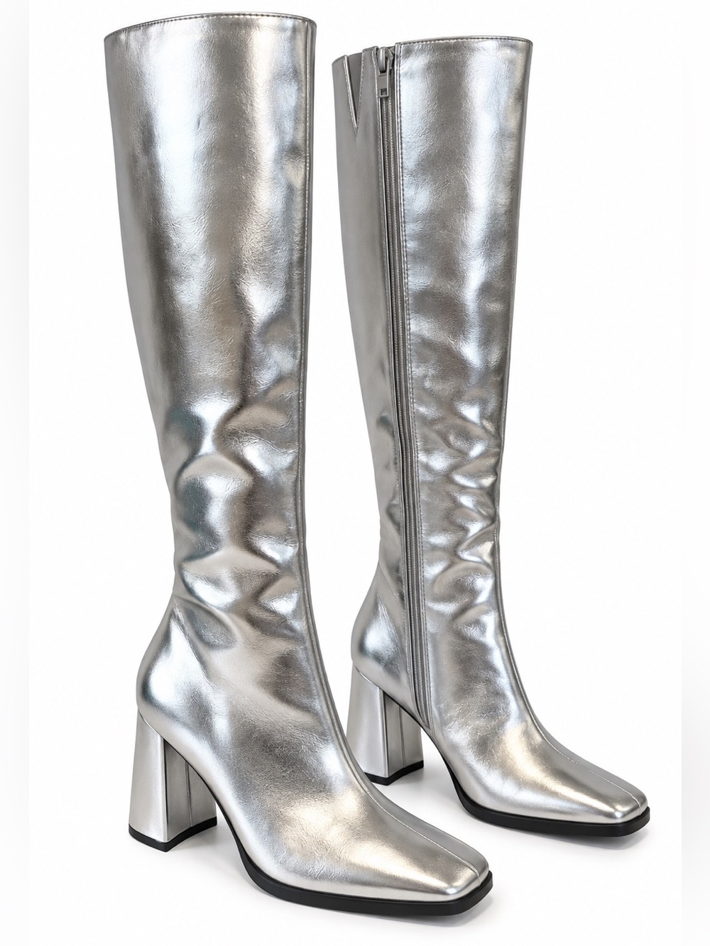 Star Trek Starfleet Academy Screen Worn Silver Knee High Boots Size 8